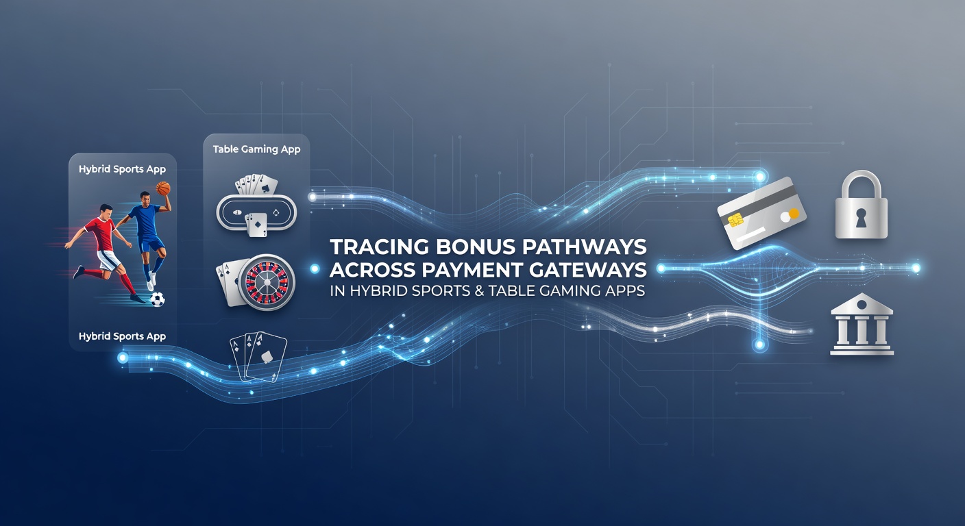 Illustration of bonus pathways flowing across multiple payment gateways in hybrid sports betting and table gaming apps